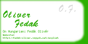 oliver fedak business card